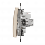 Одноклавішний вимикач, Бежевий, Sedna Design&Elements, SDD112101 Schneider Electric