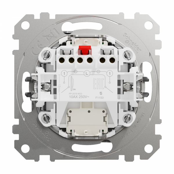 Двоклавішний вимикач Матовий алюміній Sedna Elements Schneider Electric SDD170105