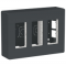 Блок unica system + открытая установка 3х4 антрацит NU123454 Schneider Electric