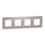 NU280827 Рамка 4-постовая, Песочный/бежевый Schneider Electric Unica New