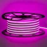 Светодиодный неон 12V 8х16mm SMD2835 120LED IP65 розовый