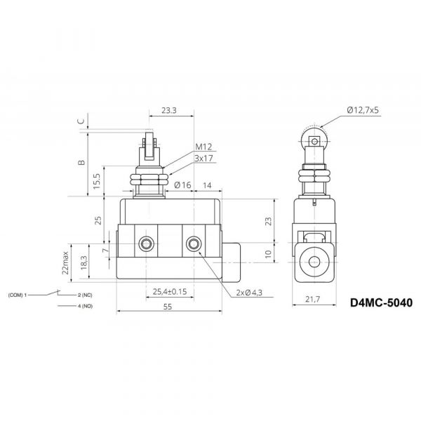 Микровыключатель D4MC-5040