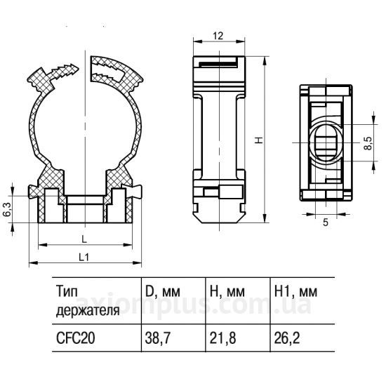 Держатель хомутный CFС 20 IEK CTA10D-CFC20-K41-100