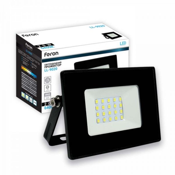 Світлодіодний прожектор Feron LL-9020 20W 6400K IP65