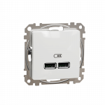 USB розетка тип A+A 2,1A Білий Sedna Design Schneider Electric SDD111401