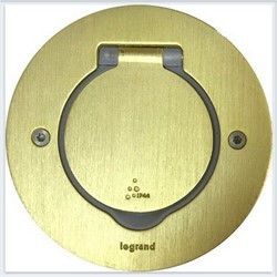 Розетка підлогова кругла Legrand бронза
