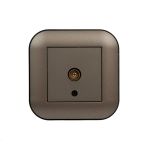 Розетка ТВ прохідна Ovivo Loft мока+чорна