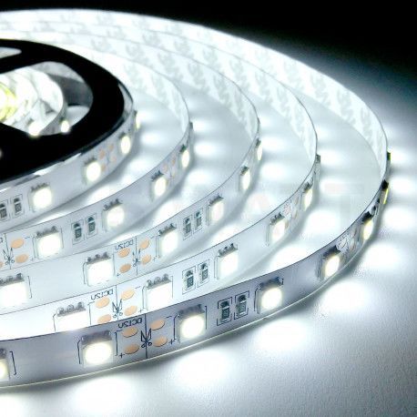 Светодиодная лента (5м) 12V SMD5630 60LED герметичная IP65 Standart белая сверхяркая 