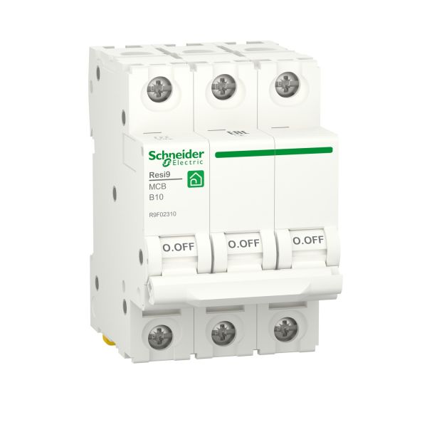 Автоматичний вимикач 3P 10A B 6kA Schneider Electric Resi9 R9F02310