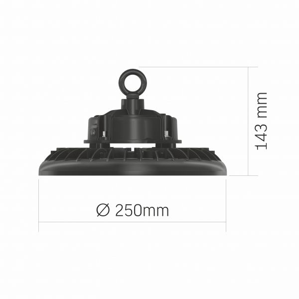 LED светильник высотный ХайБей VIDEX 100W 5000K 18000Lm Черный