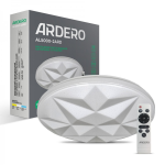Светодиодный светильник накладной RGB AMBER с пультом 72W 5400Lm 2700K-6500K Ardero белый AL5000-2ARD