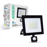 Светодиодный прожектор с датчиком 50W 4500Lm 6500K Ardero черный LL-2050ARD