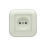 Розетка Ovivo Loft белый+серый