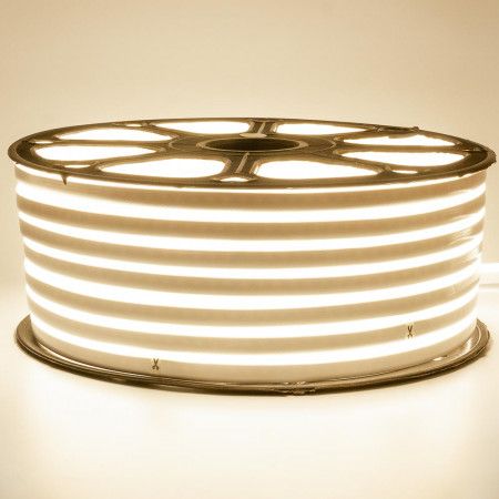Світлодіодний неон 220V 8х16mm SMD2835 120LED IP67 теплий білий