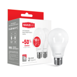 Світлодіодна LED лампа (набір 2 шт) MAXUS A60 10W 4100К яскраве світло 220V E27 (2-LED-562-P)