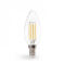 Лампа свiтлодiодна димер свічка 4W E14 2700K filament Feron LB-68 C37