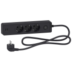 Удлинитель 3 розетки с заземлением и 2хUSB 1,5 метра черный Schneider Electric Unica Extend ST943U1B