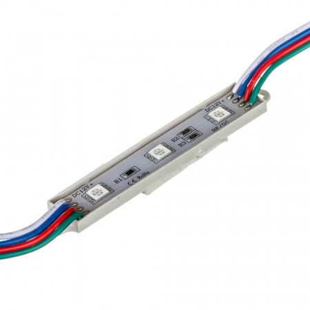 Светодиодный модуль 12V SMD5050 0,72Вт 3 диода IP65 Standart RGB