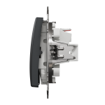 Двоклавішний вимикач Чорний Sedna Design Schneider Electric SDD114105