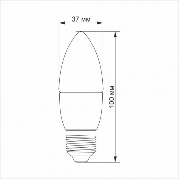 LED лампа TITANUM C37 6W E27 4100K