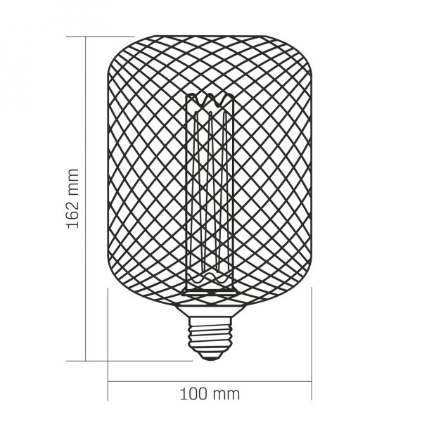 LED лампа VIDEX Filament VL-DWMC100162 4W E27 1800K White Chainmail style