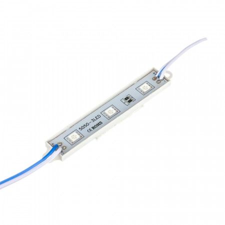 Светодиодный модуль 12V SMD5050 0,72Вт 3 диода IP65 Standart синий