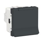 NU303754TA Розетка з з/к, зі шторками, з кришкою, 16А, гвинтові зажими, антрацит