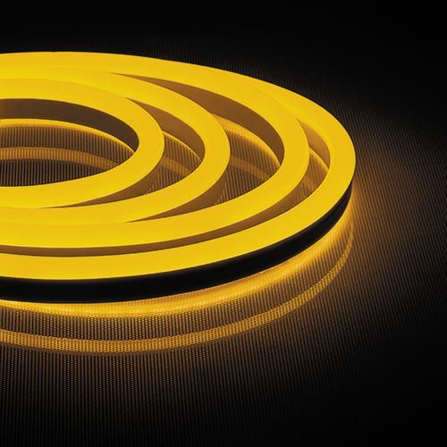 Светодиодный неон 12V 8х16mm SMD2835 120LED IP65 желтый