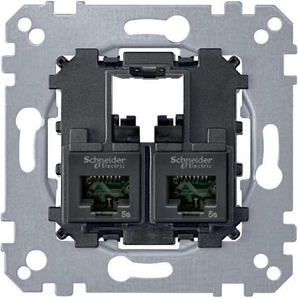 Механизм розетки 2хRJ45 5 категория UTP Merten MTN4575-0002