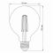 LED лампа VIDEX Filament G95FAD 7W E27 2200K дімерна бронза
