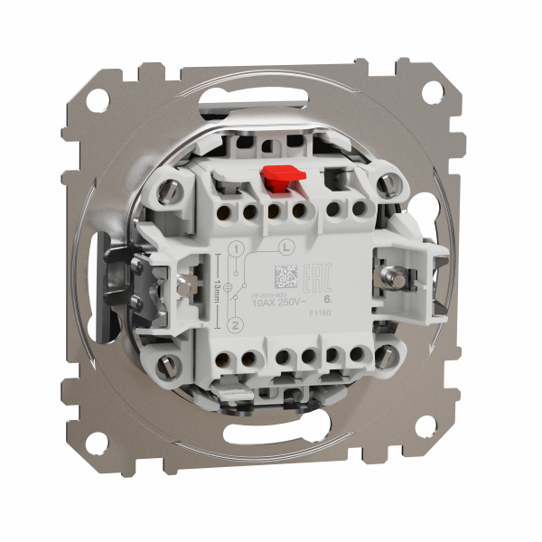 Одноклавішний перемикач Алюміній Sedna Design Schneider Electric SDD113106