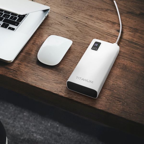 Повербанк TITANUM 727S 20000mAh 22.5W White