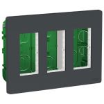 Блок unica system+ скрытая установка 3х4 Антрацит NU173454 Schneider Electric