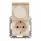 Розетка з заземленням, зі шторками та кришкою Бежевий Sedna Design Schneider Electric SDD112024