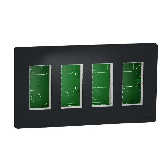 Блок unica system + скрытая установка 4х4 Антрацит NU174454 Schneider Electric