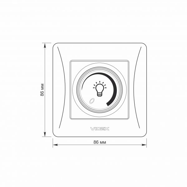 Диммер LED 200Вт черный графит VIDEX BINERA