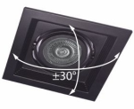 Карданний LED світильник DLT201 MR16/G5.3 чорный поворотний Feron