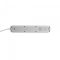 Мережевий подовжувач VIDEX ONCORD з/з 4п 3м (3x1.5мм) 3.4А USB(QC3.0) +USB-C(PD18W) з кнопкою White