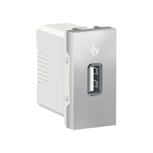 NU342830 Розетка USB 1 модуль алюміній