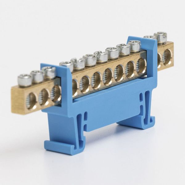 Шина нульова на Din-рейку FK12 синя