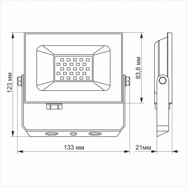 LED прожектор TITANUM TLF206 20W 6000K