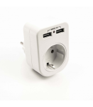 Розетка з двома USB гніздами Lemanso LM681