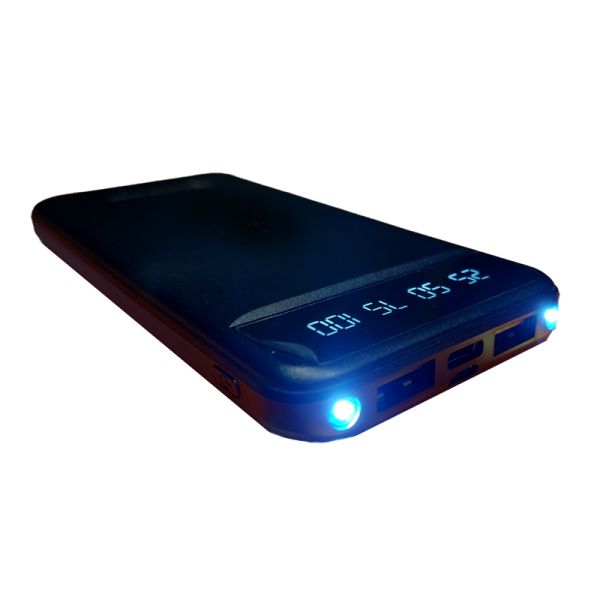 Power Bank 10000 mAh з ліхтариком type-c Чорний