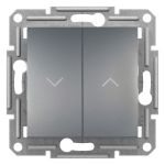 Выключатель для жалюзи самозажимные сталь Asfora Plus Schneider Electric EPH1300162