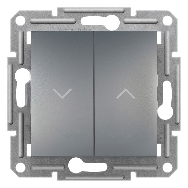 Выключатель для жалюзи самозажимные сталь Asfora Plus Schneider Electric EPH1300162