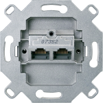 Механізм розетки 2хRJ45 8/8 6 категорія Merten MTN465706
