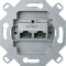 Механізм розетки 2хRJ45 8/8 6 категорія Merten MTN465706