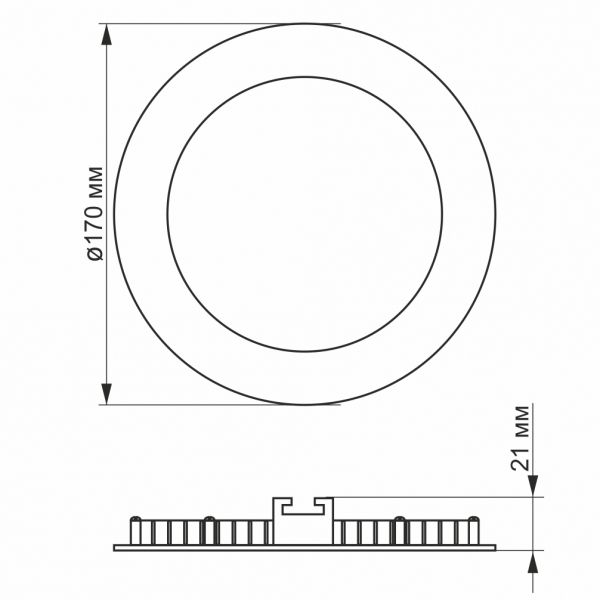 LED світильник з регулюванням колірності, вбудований круглий VIDEX 12W 3000-6200K С3