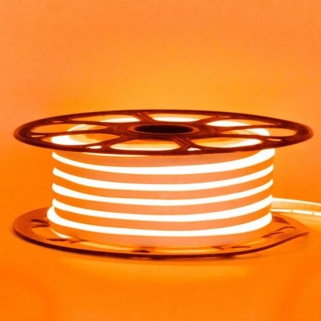 Светодиодный неон 12V 6х12mm SMD2835 120LED IP65 оранжевый