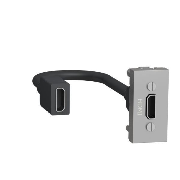 Розетка HDMI, 1 модуль алюминий NU343030 Schneider Electric